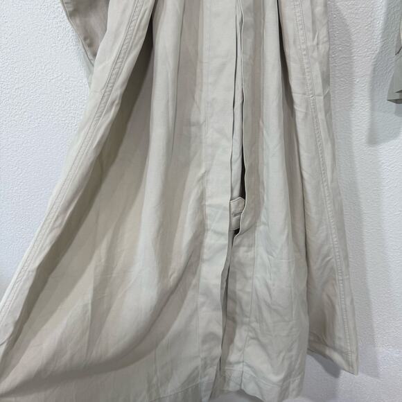 NWT Madewell Belted Trench Coat in Drapey Twill Muted Stone Chic Size Large - Picture 5 of 7